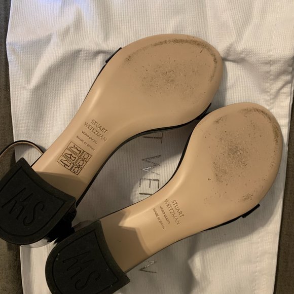 Stuart Weitzman Simple Sandals in Black - Picture 2 of 4